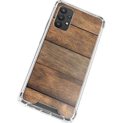 Early American Wood Planks Galaxy A32 5G Clear Case