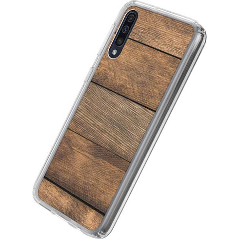 Early American Wood Planks Galaxy A50 Clear Case