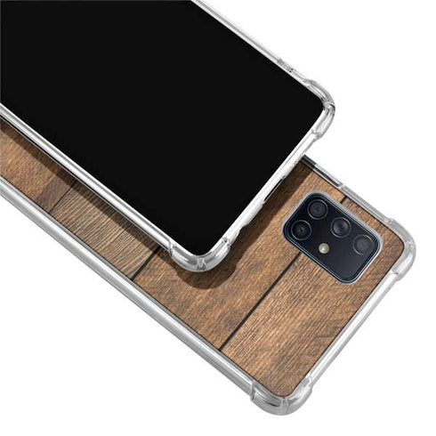 Early American Wood Planks Galaxy A51 5G Clear Case