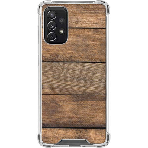 Early American Wood Planks Galaxy A72 5G Clear Case