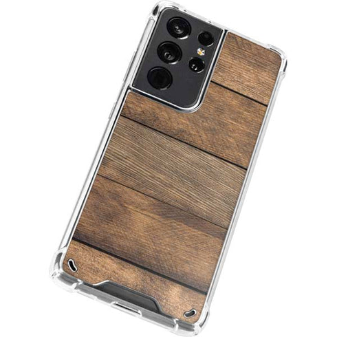 Early American Wood Planks Galaxy S21 Ultra 5G Clear Case