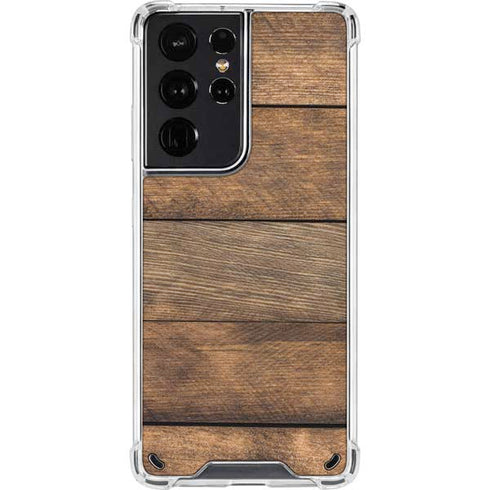 Early American Wood Planks Galaxy S21 Ultra 5G Clear Case