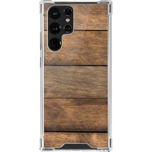 Early American Wood Planks Galaxy S22 Ultra Clear Case