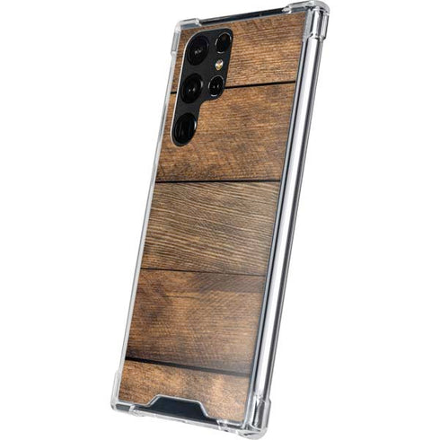 Early American Wood Planks Galaxy S22 Ultra Clear Case