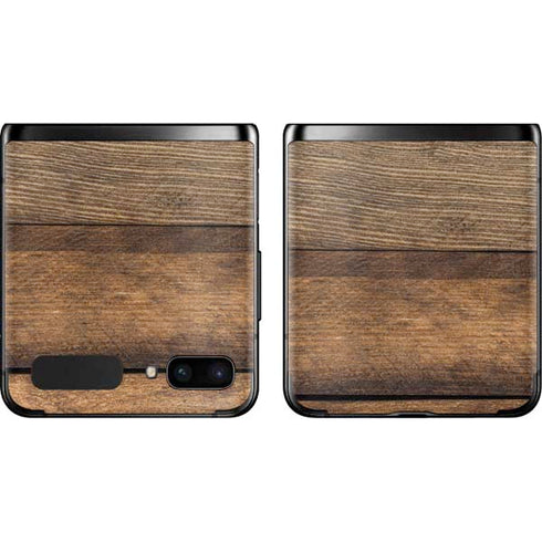 Early American Wood Planks Galaxy Z Flip Skin