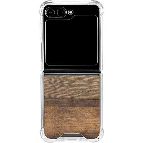 Early American Wood Planks Galaxy Z Flip5 5G Clear Case