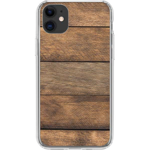 Early American Wood Planks iPhone 11 Clear Case