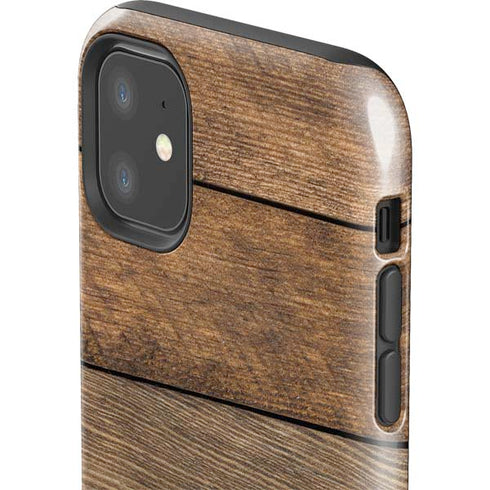 Early American Wood Planks iPhone 11 Impact Case