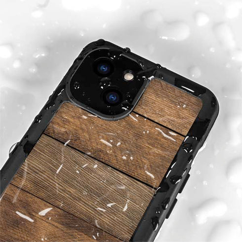 Early American Wood Planks iPhone 13 Mini Waterproof Case