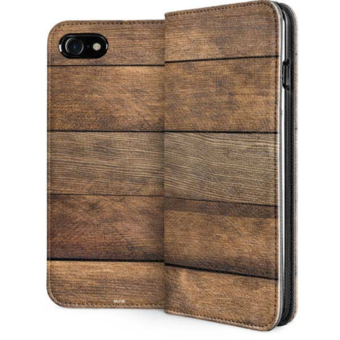 Early American Wood Planks iPhone SE (2nd & 3rd Gen) Folio Case