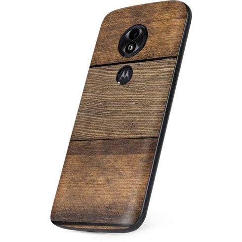 Early American Wood Planks Moto E5 Play Skin