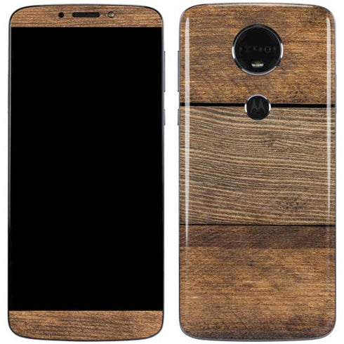 Early American Wood Planks Moto E5 Plus Skin