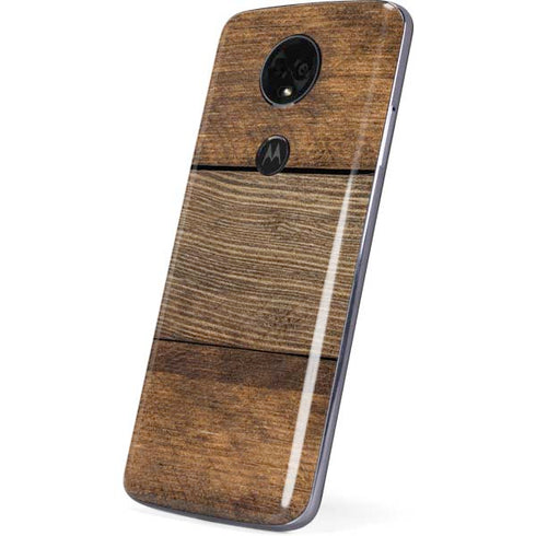 Early American Wood Planks Moto E5 Plus Skin