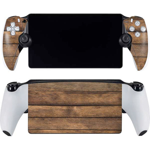 Early American Wood Planks PlayStation Portal Remote Player Skin