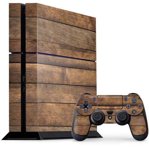 Early American Wood Planks PS4 Console and Controller Bundle Skin