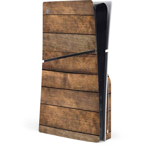 Early American Wood Planks PS5 Slim Disk Console Skin