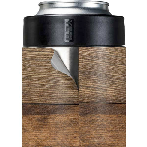 Early American Wood Planks Yeti Colster Can Insulator Skin
