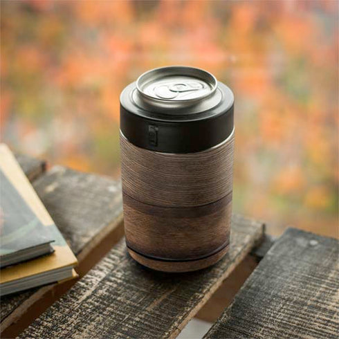 Early American Wood Planks Yeti Colster Can Insulator Skin