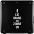 Eat Brains and Zombie On Black Cooler Master MasterBox Q300L Mini Tower Skin
