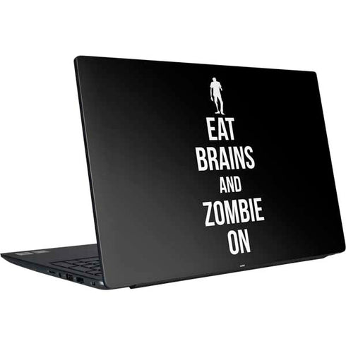 Eat Brains and Zombie On Black Dell Vostro Skin