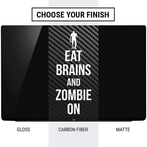 Eat Brains and Zombie On Black Dell Vostro Skin