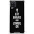 Eat Brains and Zombie On Black Galaxy A12 Clear Case