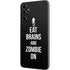 Eat Brains and Zombie On Black Galaxy A14 5G Skin