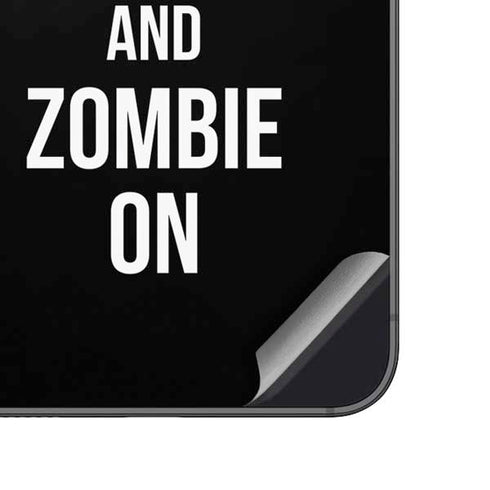 Eat Brains and Zombie On Black Galaxy A14 5G Skin