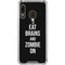 Eat Brains and Zombie On Black Galaxy A30 Clear Case