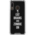 Eat Brains and Zombie On Black Galaxy A30 Clear Case
