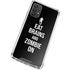 Eat Brains and Zombie On Black Galaxy A32 5G Clear Case