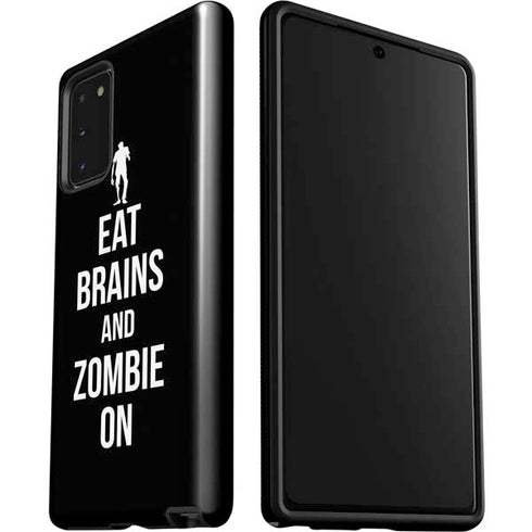 Eat Brains and Zombie On Black Galaxy Note20 5G Pro Case