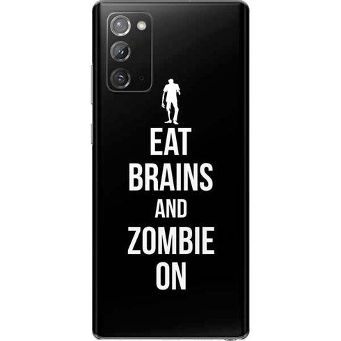 Eat Brains and Zombie On Black Galaxy Note20 5G Skin