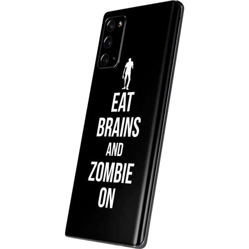 Eat Brains and Zombie On Black Galaxy Note20 5G Skin