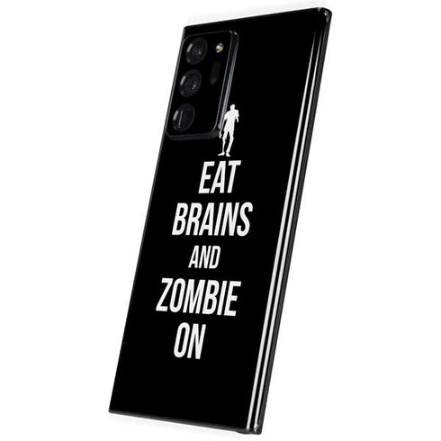 Eat Brains and Zombie On Black Galaxy Note20 Ultra 5G Skin