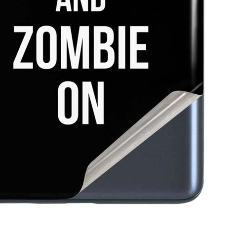 Eat Brains and Zombie On Black Galaxy S20 Fan Edition Skin