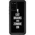 Eat Brains and Zombie On Black Galaxy S20 Plus Waterproof Case