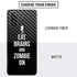Eat Brains and Zombie On Black Galaxy S20 Skin