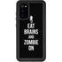 Eat Brains and Zombie On Black Galaxy S20 Waterproof Case