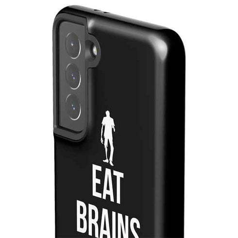 Eat Brains and Zombie On Black Galaxy S21 5G Pro Case