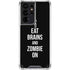 Eat Brains and Zombie On Black Galaxy S21 Ultra 5G Clear Case