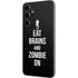 Eat Brains and Zombie On Black Galaxy S23 FE Skin
