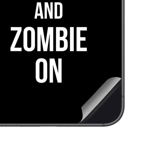 Eat Brains and Zombie On Black Galaxy S23 FE Skin