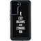 Eat Brains and Zombie On Black Galaxy S23 Plus Waterproof Case