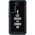 Eat Brains and Zombie On Black Galaxy S23 Plus Waterproof Case