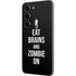 Eat Brains and Zombie On Black Galaxy S23 Skin