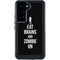 Eat Brains and Zombie On Black Galaxy S23 Waterproof Case