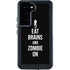 Eat Brains and Zombie On Black Galaxy S23 Waterproof Case