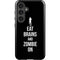 Eat Brains and Zombie On Black Galaxy S24 Impact Case