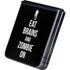 Eat Brains and Zombie On Black Galaxy Z Flip5 5G Skin